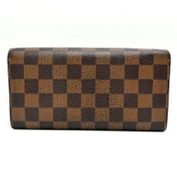 Louis Vuitton Sarah Long Brown Wallet Portefeuille Ebene Damier - Picture 1 of 9